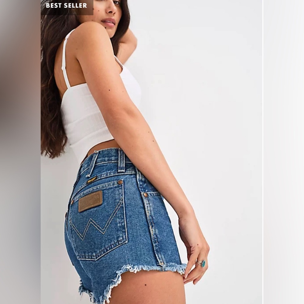 Wrangler Jeans reworked denim frayed shorts 28